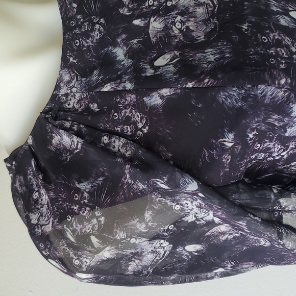 Lion Animal Print Peasant Poof Sleeve Backless Dress - Picture 4 of 15